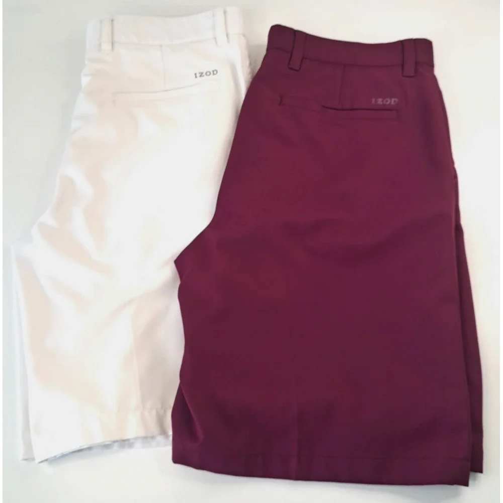 Lot‎ of Two 2 Pair IZOD Golf Shorts Men's 34